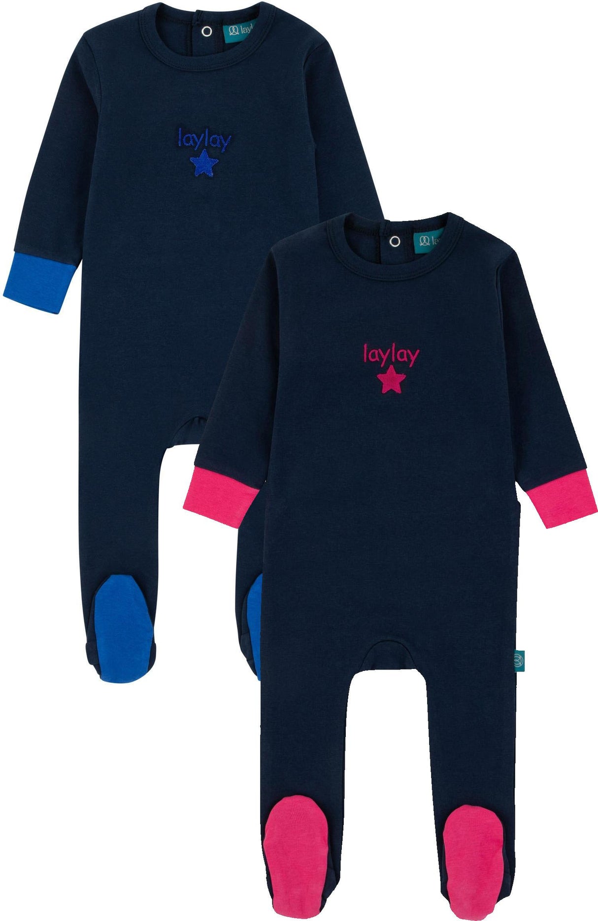 LayLay Baby Boys Girls Cotton Midnight Pop Footie - S26-156 LayLay Baby Boys Girls Cotton Midnight Pop Footie - S26-156