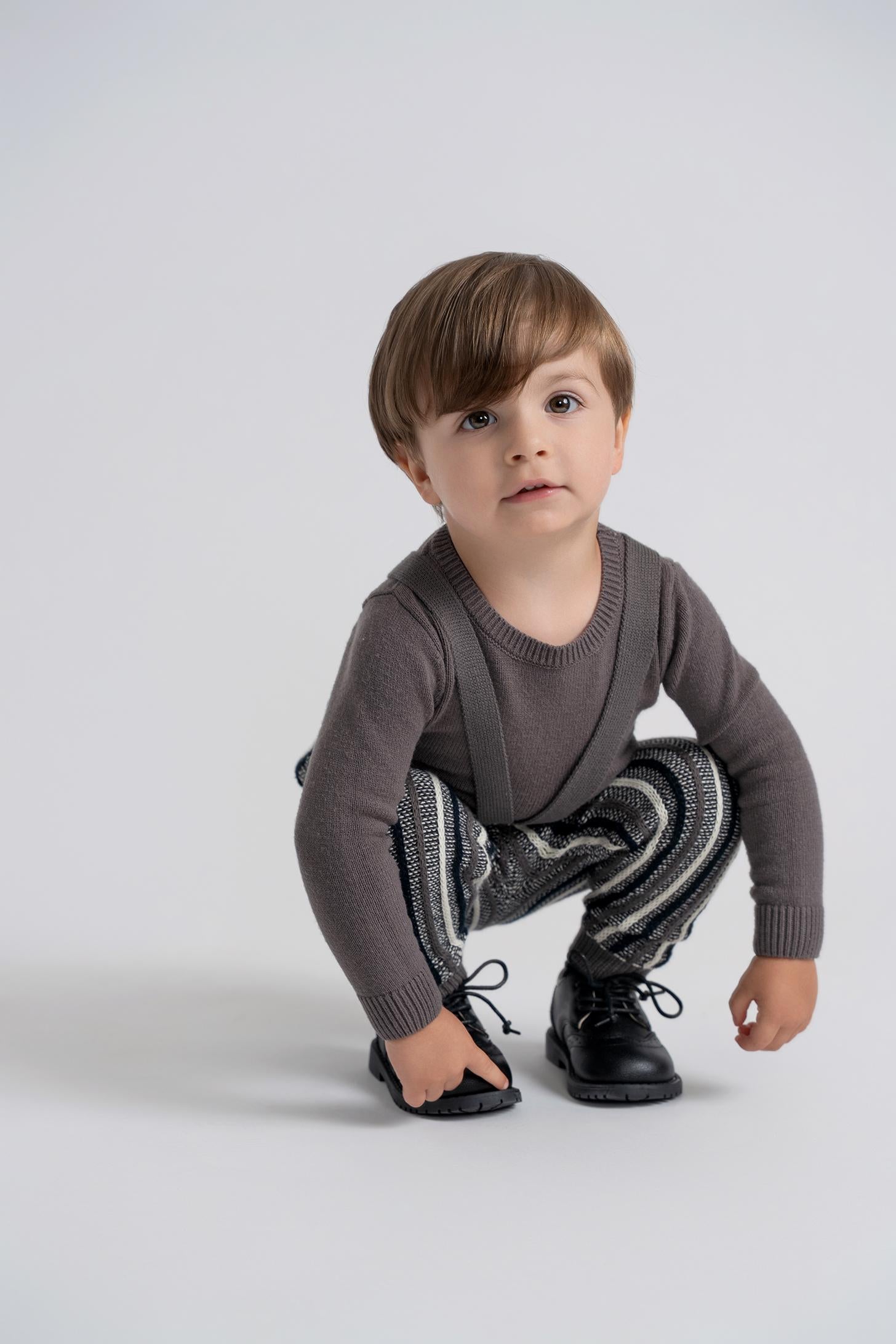 N° 18 Kids Baby Boys Raised Stripe Knit Outfit - WB5CY2690O