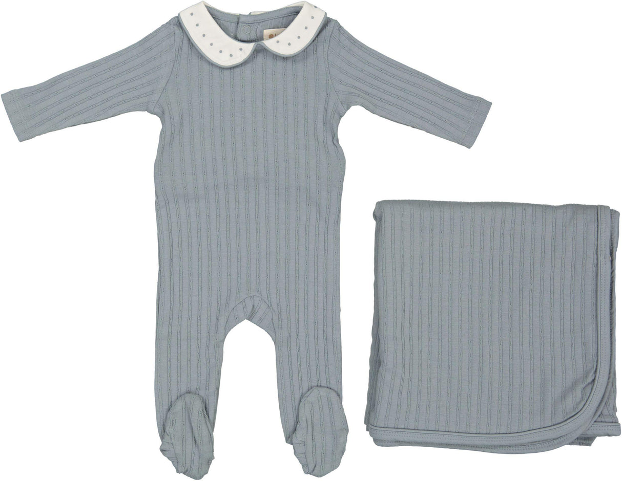 Looms by Ely's & Co. Baby Boys Cotton Stretchie & Blanket Gift Box Set - LSS25-0073 Looms by Ely's & Co. Baby Boys Cotton Stretchie & Blanket Gift Box Set - LSS25-0073