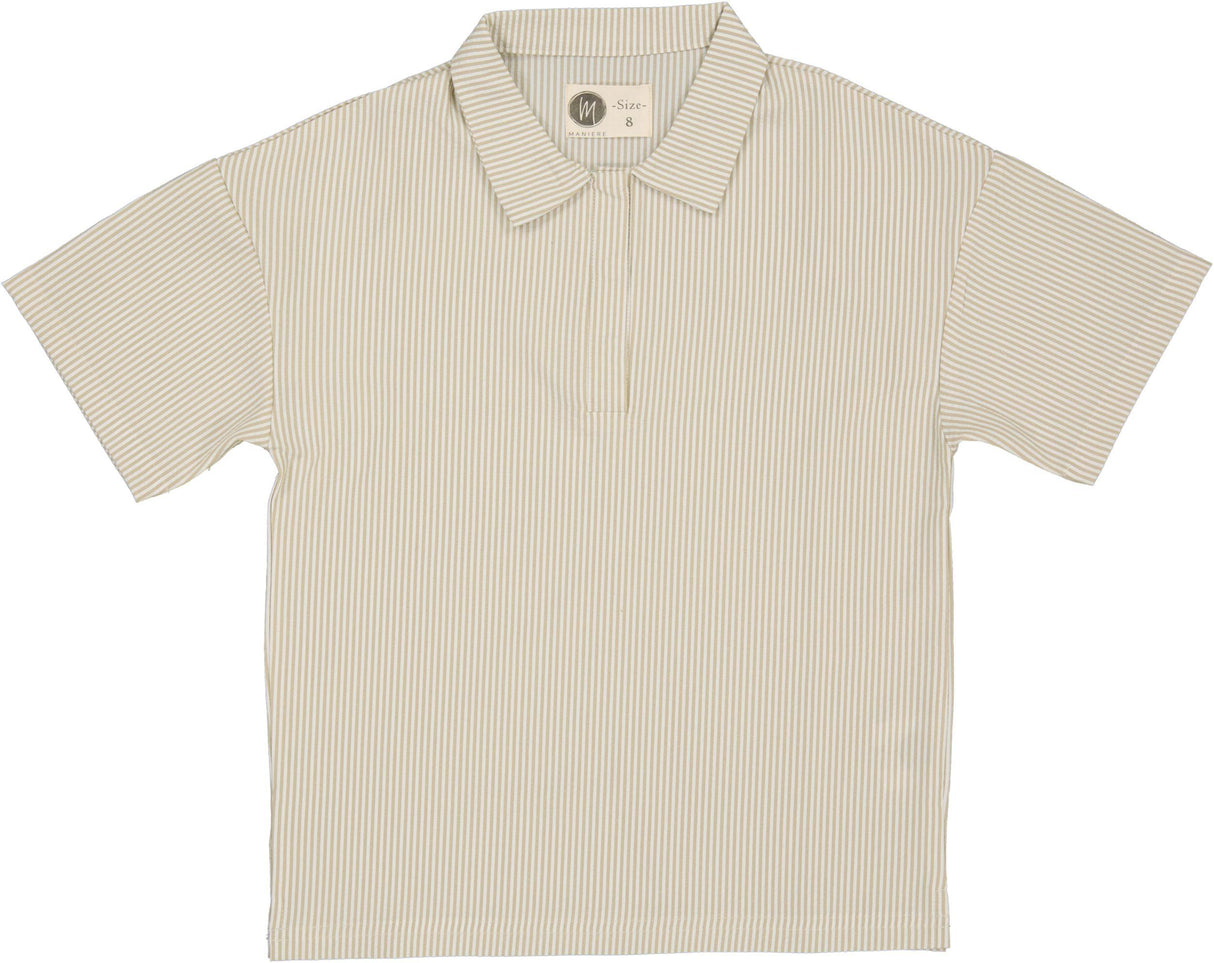 Maniere Boys Seersucker Short Sleeve Dress Shirt - STS25 Maniere Boys Seersucker Short Sleeve Dress Shirt - STS25