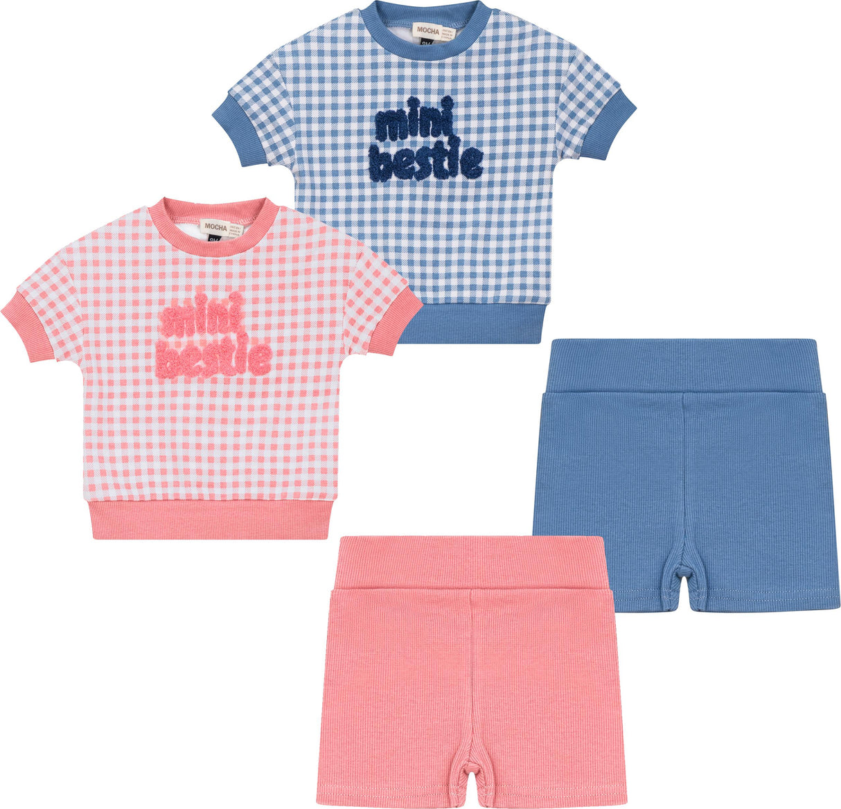MOCHA Baby Boys Girls Checked Mini Bestie Outfit - SB5CP7104S MOCHA Baby Boys Girls Checked Mini Bestie Outfit - SB5CP7104S
