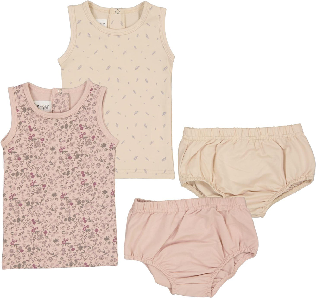 Maniere Baby Boys Girls Elegant Floral/Leaves Outfit Maniere Baby Boys Girls Elegant Floral/Leaves Outfit