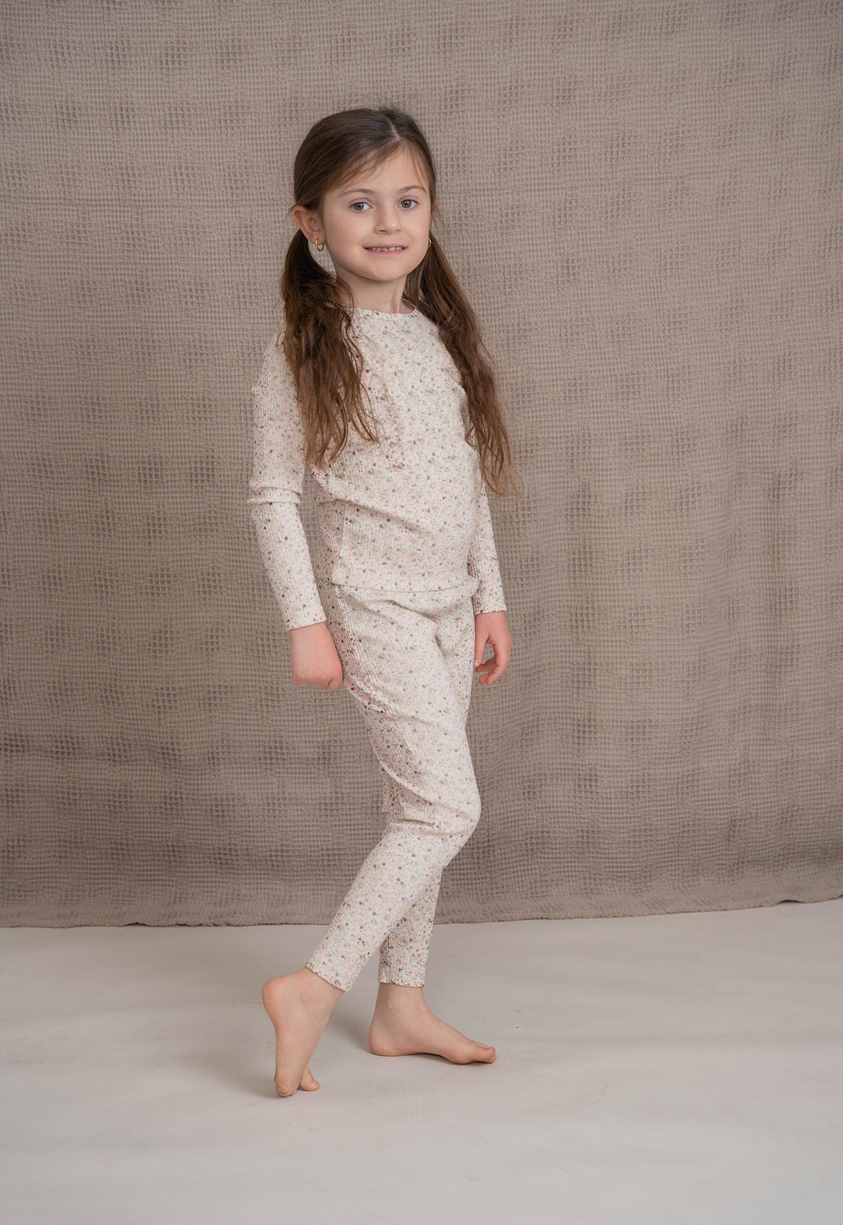 Little Fragile Boys Girls Floral/Splatter Ribbed Cotton Pajamas - SB5CP7106E Little Fragile Boys Girls Floral/Splatter Ribbed Cotton Pajamas - SB5CP7106E