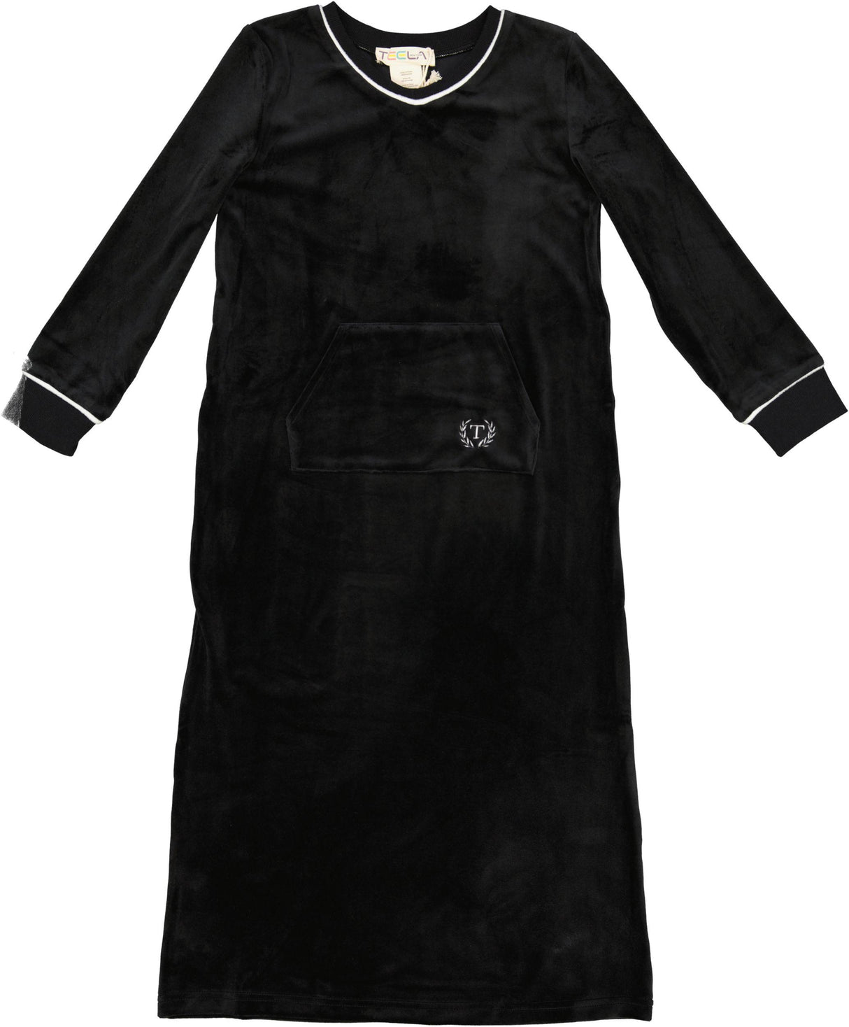 Teela Girls Emblem Pocket Velour Nightgown - 21-135 Teela Girls Emblem Pocket Velour Nightgown - 21-135