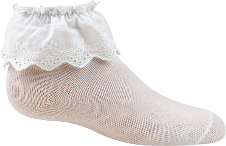 Zubii Girls Eyelet Ruffle Ankle Socks - 1006