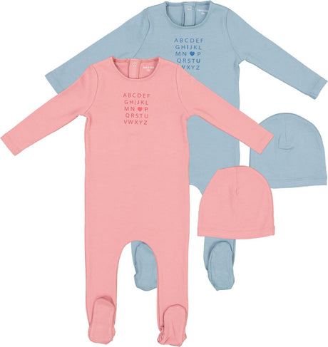 Bee & Dee Baby Boys Girls I Love You Cotton Stretchie & Bonnet Set - JILY Bee & Dee Baby Boys Girls I Love You Cotton Stretchie & Bonnet Set - JILY