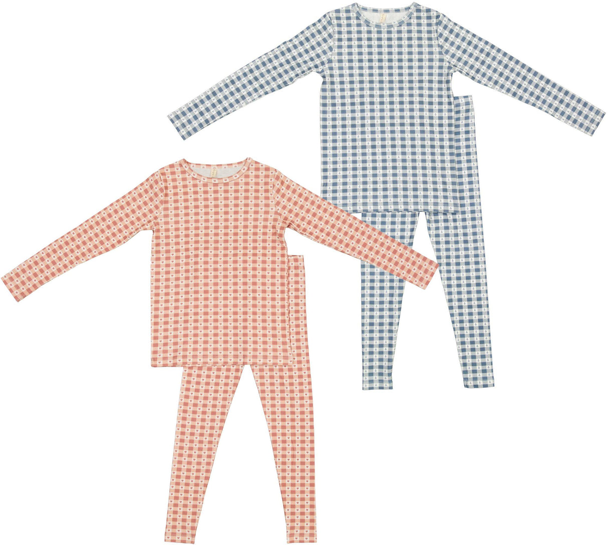 Bonjoy Boys Girls Checkered Charm Cotton Pajamas - BLSS26073LP Bonjoy Boys Girls Checkered Charm Cotton Pajamas - BLSS26073LP