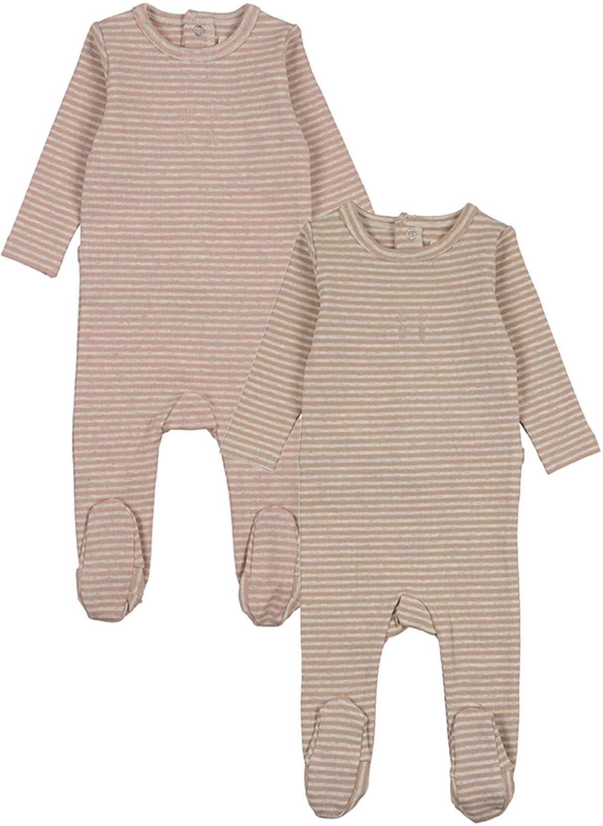 Analogie by Lil Legs Lil People Collection Baby Boys Girls Cotton Heather Stripe Footie - HSF Analogie by Lil Legs Lil People Collection Baby Boys Girls Cotton Heather Stripe Footie - HSF