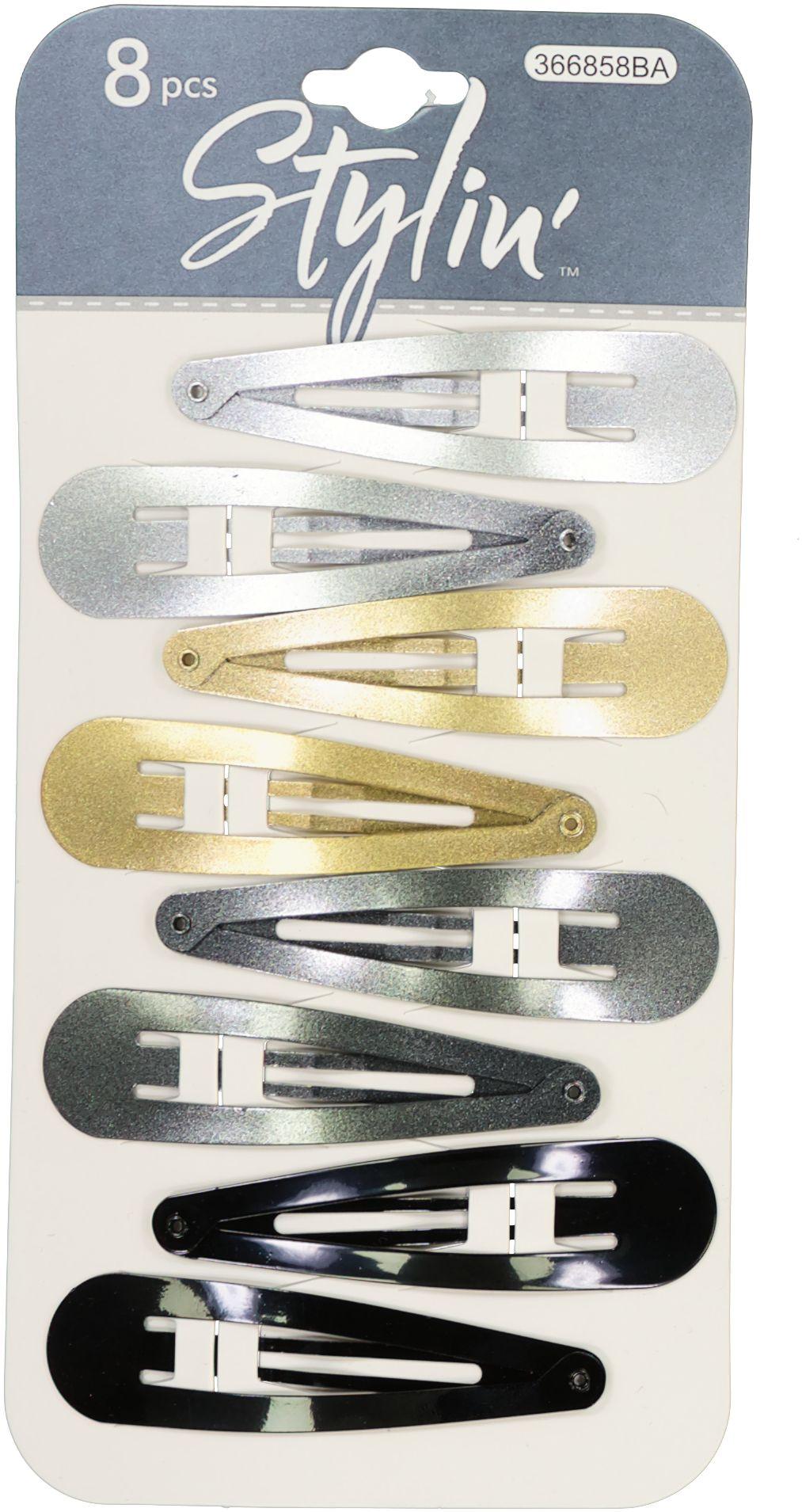 Stylin' Large Contour Snap Clips 8 Pack - 366858 Stylin' Large Contour Snap Clips 8 Pack - 366858