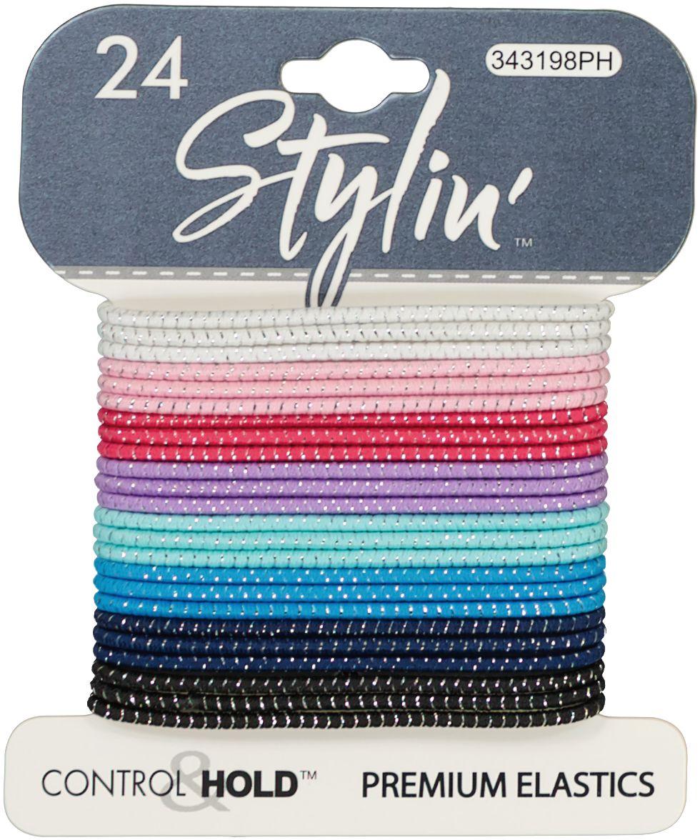 Stylin' 2MM Thin Ponytail Elastics 24 Pack - 343198 Stylin' 2MM Thin Ponytail Elastics 24 Pack - 343198