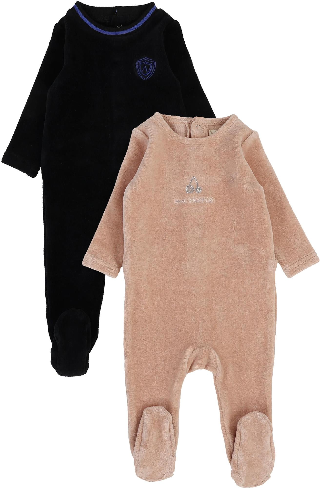 Analogie by Lil Legs Velour Collection Baby Boys Girls Classic Stretchie - VCFT