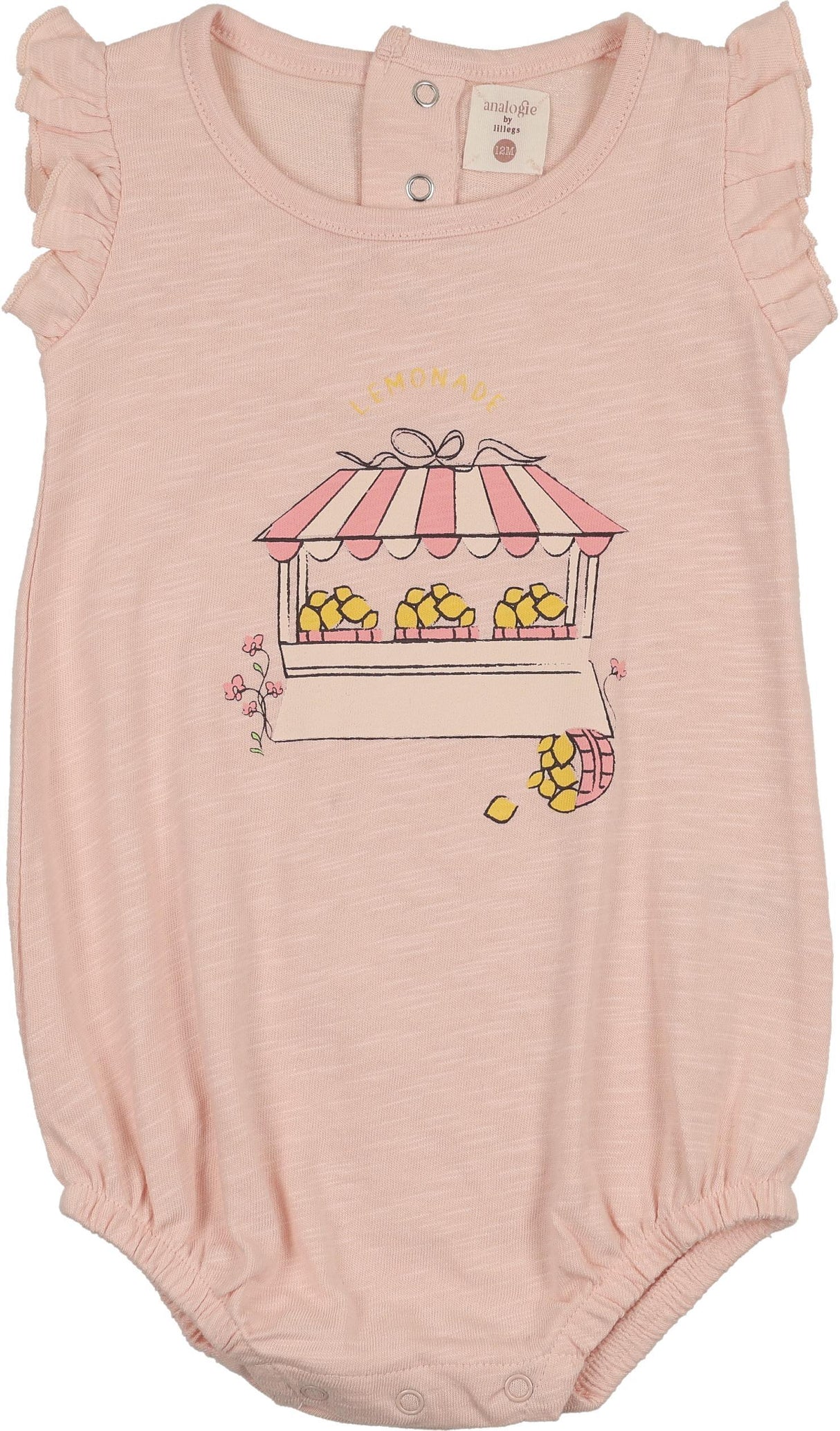 Analogie by Lil Legs Lil People Collection Baby Girls Lemon Romper - LPLRG Analogie by Lil Legs Lil People Collection Baby Girls Lemon Romper - LPLRG