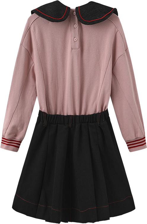 Phil and Phoebe Girls Denim Contrast Dress - C-27265 Phil and Phoebe Girls Denim Contrast Dress - C-27265