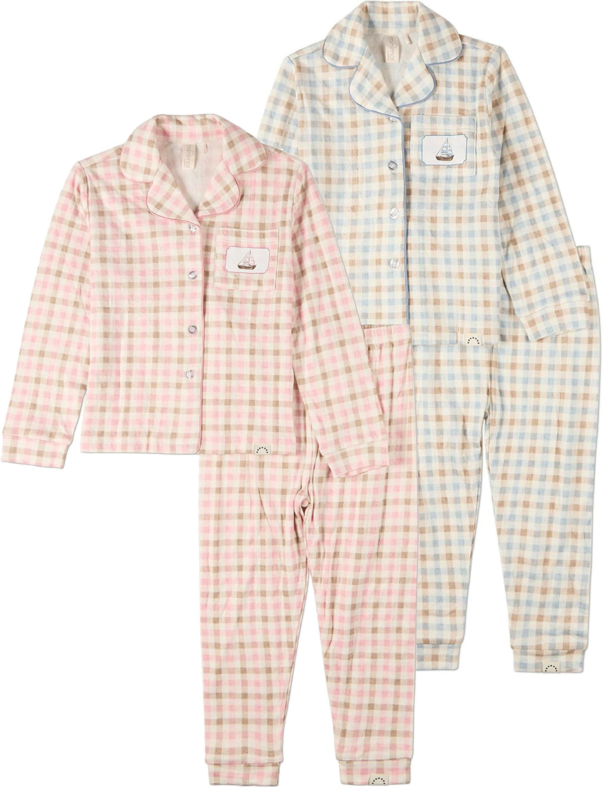 MiniMoi by Memoi Boys Girls Sailboat Cotton Pajamas - IBI10019 MiniMoi by Memoi Boys Girls Sailboat Cotton Pajamas - IBI10019