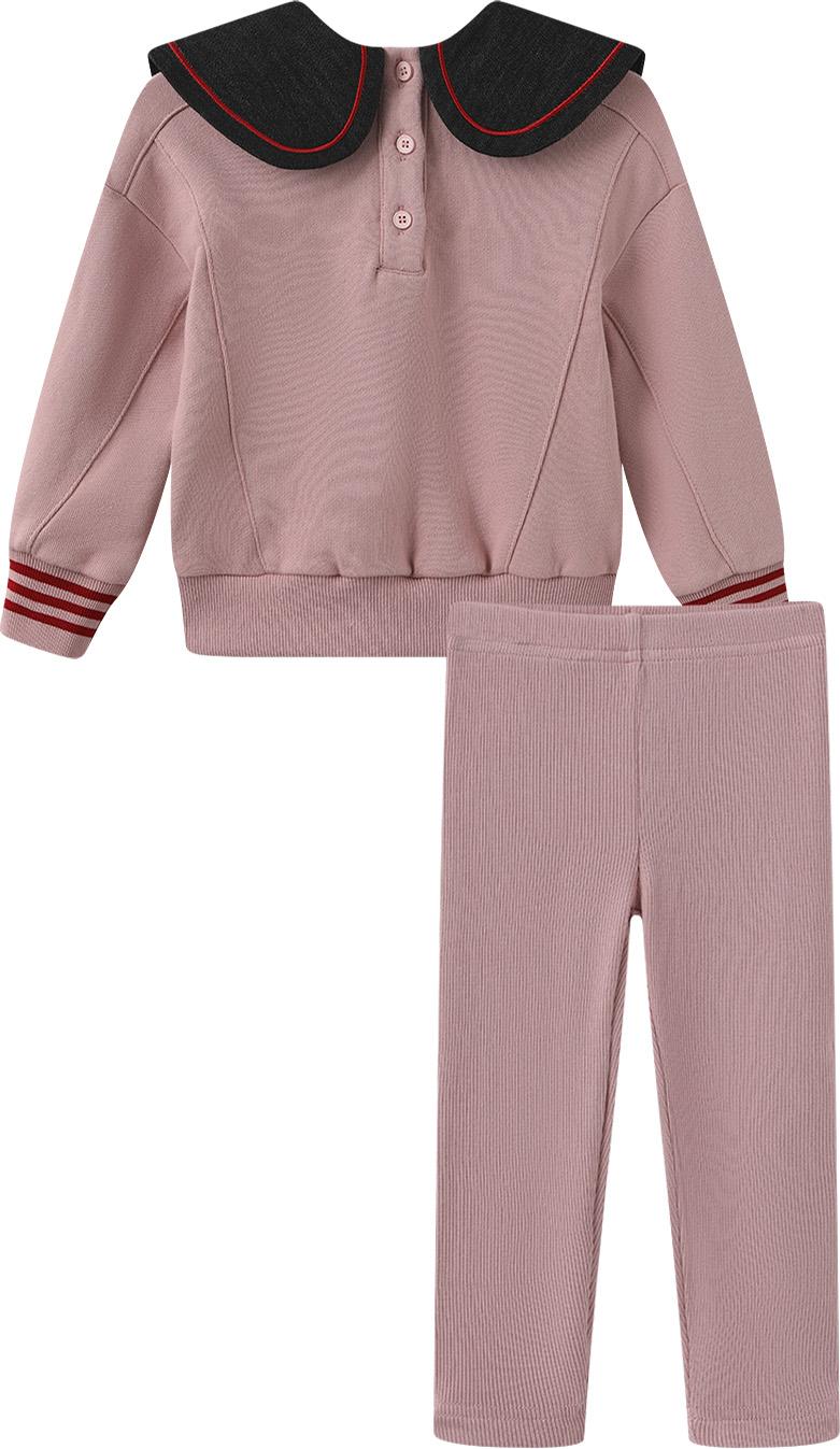 Phil and Phoebe Baby Girls Pave Denim Contrast Outfit - C-30100 Phil and Phoebe Baby Girls Pave Denim Contrast Outfit - C-30100