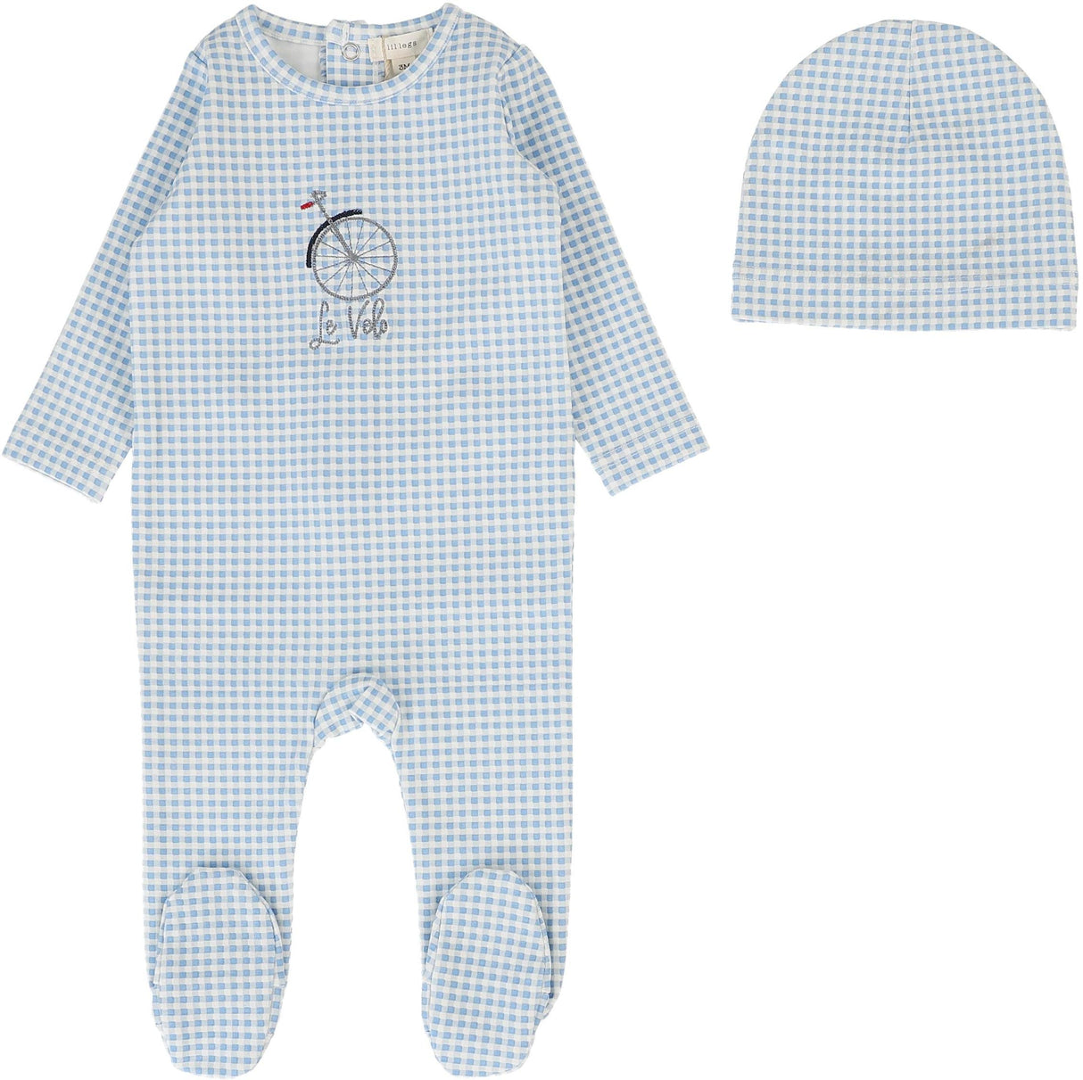 Analogie by Lil Legs Lil People Collection Baby Boys Gingham Wheel Cotton Footie - LPGWF Analogie by Lil Legs Lil People Collection Baby Boys Gingham Wheel Cotton Footie - LPGWF