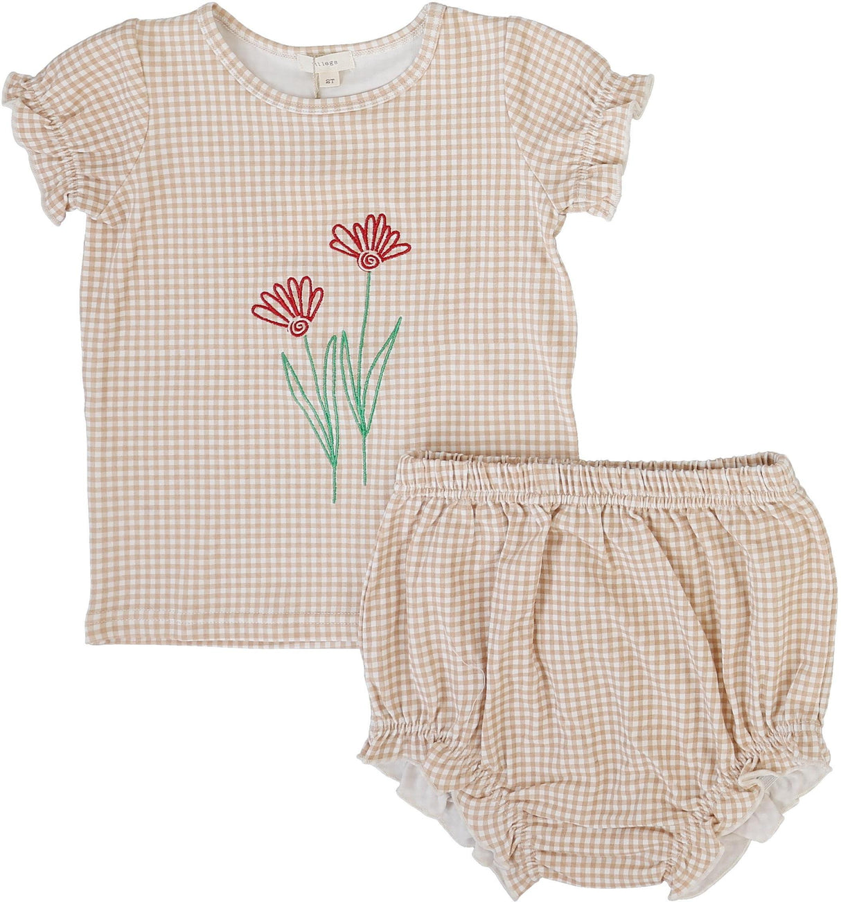 Analogie by Lil Legs Lil People Collection Baby Girls Gingham Flower Outfit Set - LPGFST Analogie by Lil Legs Lil People Collection Baby Girls Gingham Flower Outfit Set - LPGFST