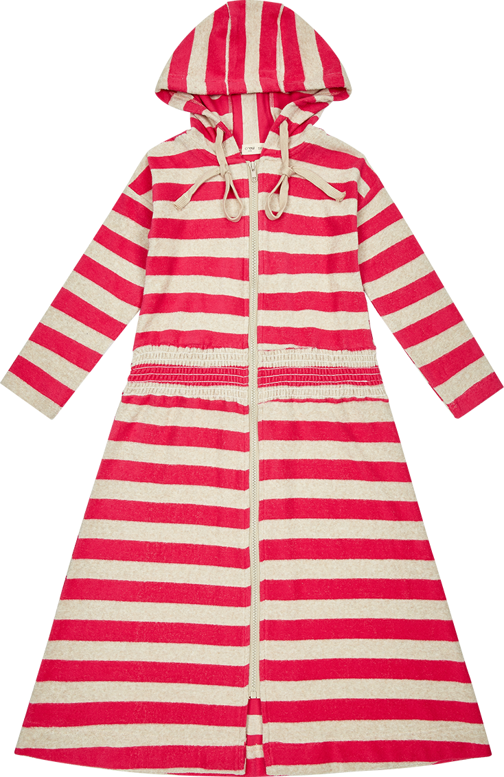 Crew Kids Girls Stripe Terry Robe - SG3156 Crew Kids Girls Stripe Terry Robe - SG3156