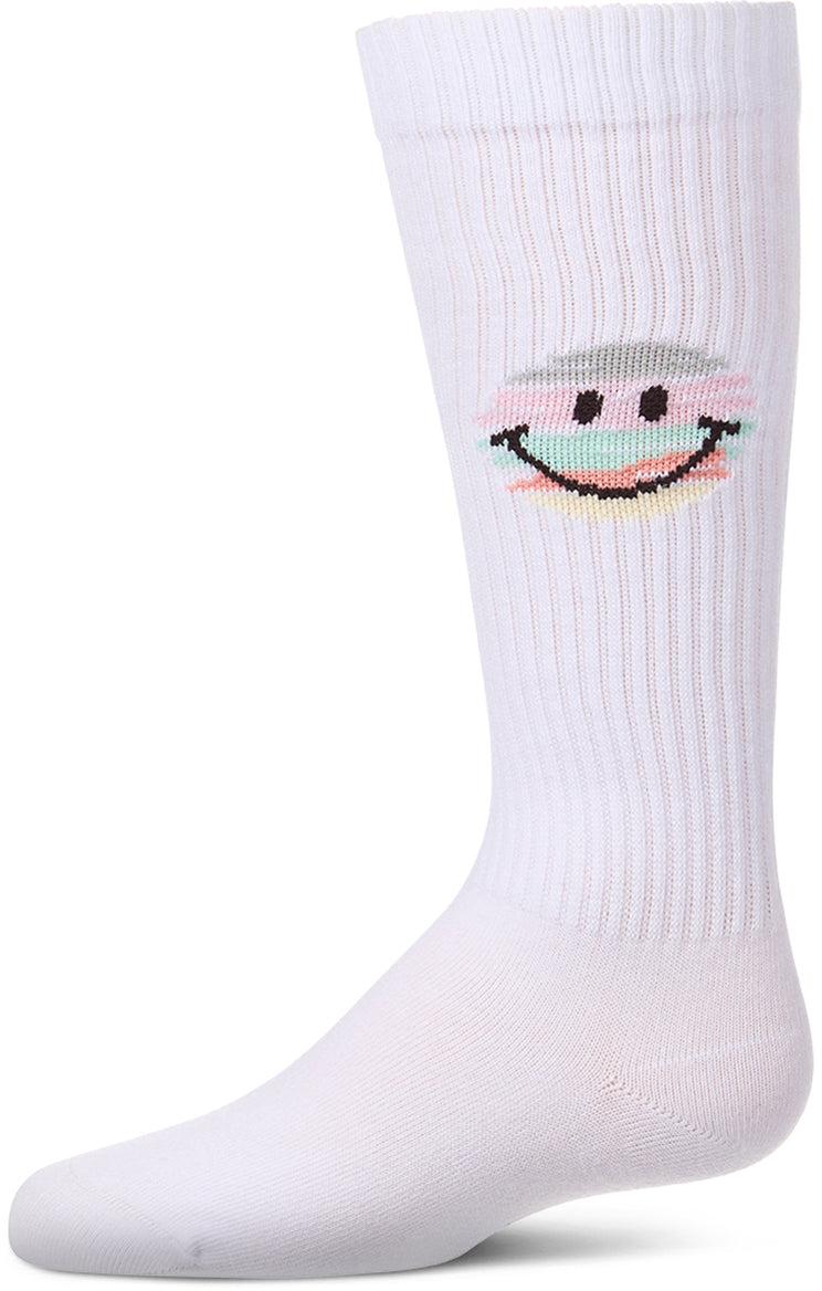 Memoi Girls Colorful Smiley Face Knee Socks - MKF-7237 Memoi Girls Colorful Smiley Face Knee Socks - MKF-7237