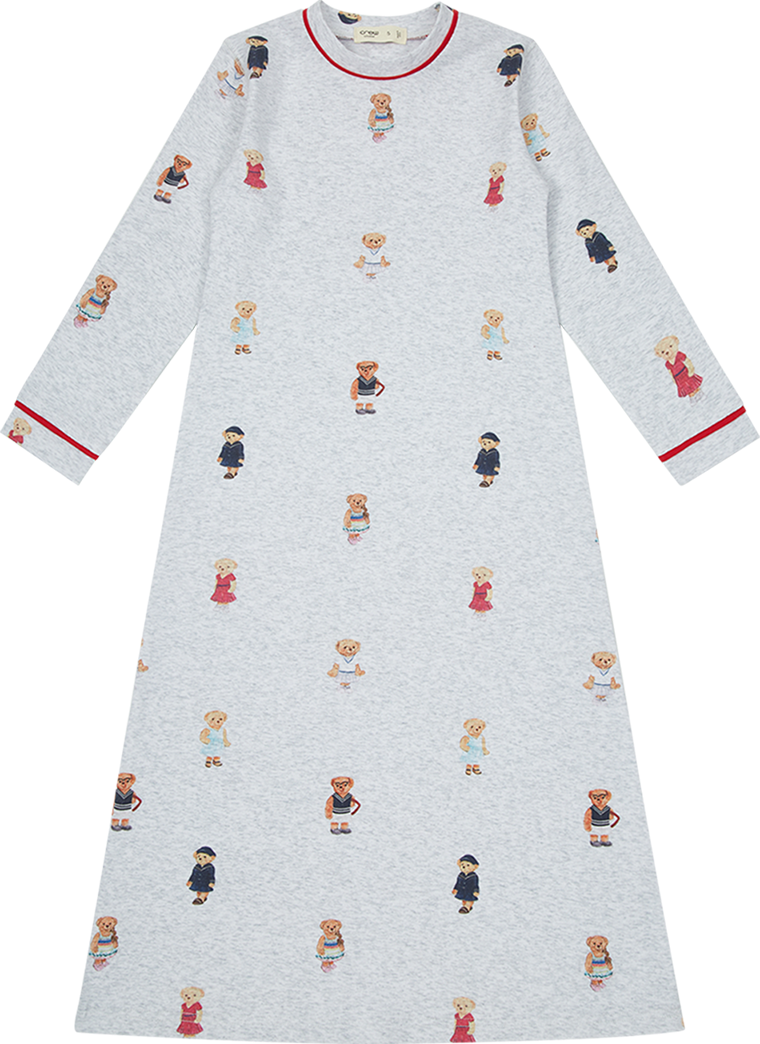 Crew Lounge Girls Bear Print Cotton Nightgown - SG3164 Crew Lounge Girls Bear Print Cotton Nightgown - SG3164