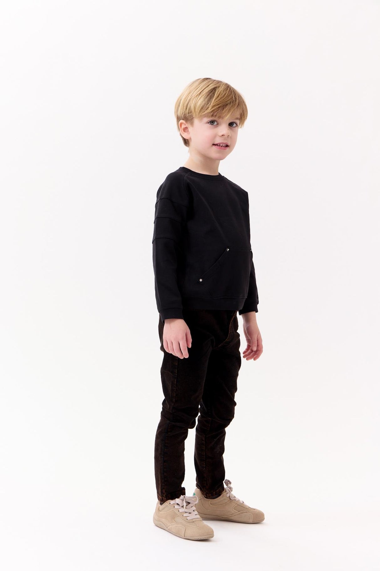 Crew Kids Boys Girls Pocket Sweatshirt - AL3240 Crew Kids Boys Girls Pocket Sweatshirt - AL3240