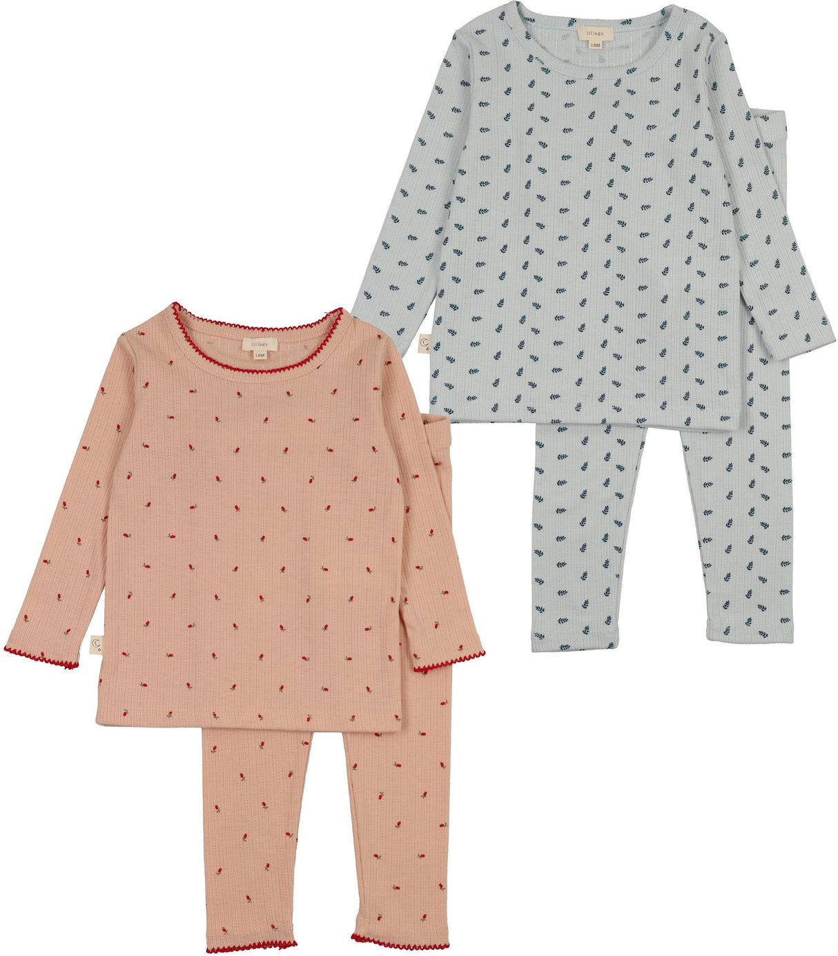 Lil Legs Pitter Patter Collection Boys Girls Cotton Dainty Print Pajamas Lounge Set - DPLST Lil Legs Pitter Patter Collection Boys Girls Cotton Dainty Print Pajamas Lounge Set - DPLST