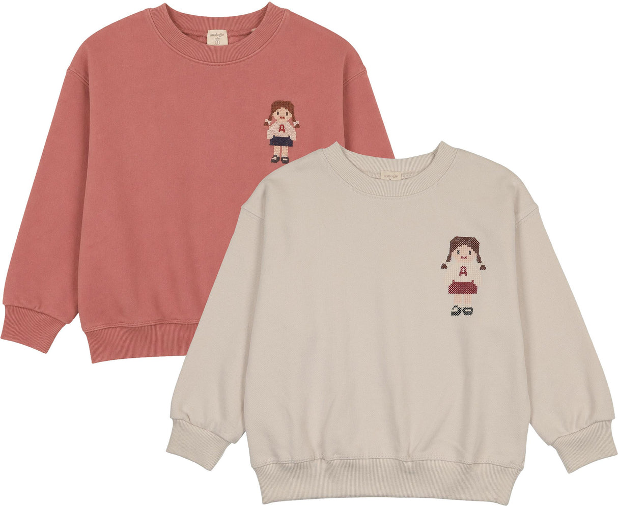 Analogie by Lil Legs Lil People Collection Girls Doll Sweatshirt - AF26S547B Analogie by Lil Legs Lil People Collection Girls Doll Sweatshirt - AF26S547B