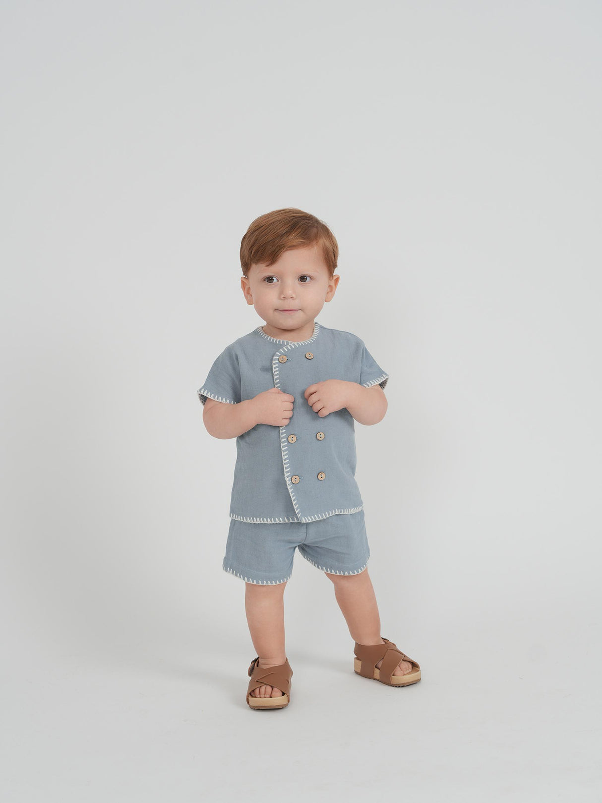 Mr. Mr. Baby Boys Linen Outfit - SB6CY2920 Mr. Mr. Baby Boys Linen Outfit - SB6CY2920