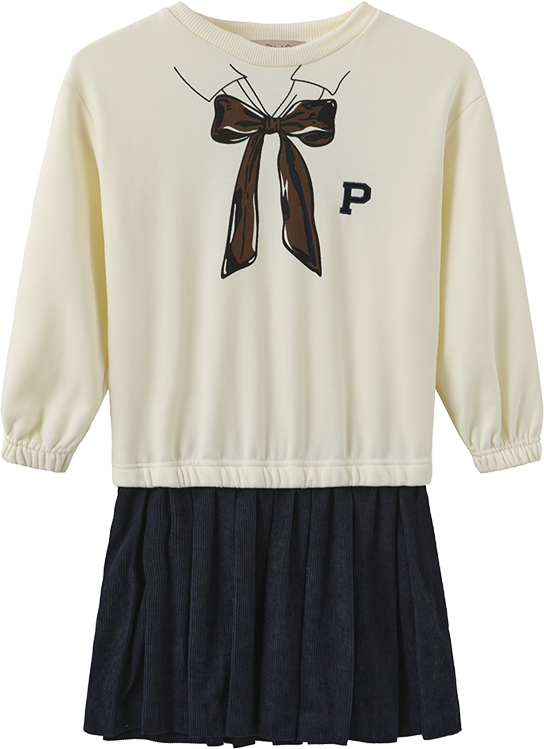 Phil and Phoebe Girls Printed Tie Dress - C-27858 Phil and Phoebe Girls Printed Tie Dress - C-27858