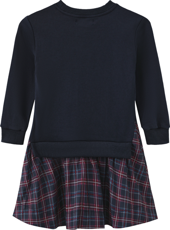 Hello Yellow Girls Plaid Sweatshirt Dress - C-27076 Hello Yellow Girls Plaid Sweatshirt Dress - C-27076