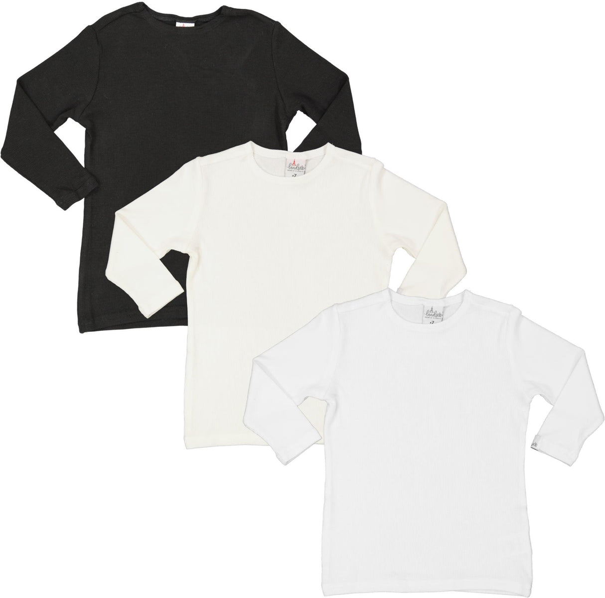 LandsKID Girls 3/4 Sleeve Ribbed Modal T-shirt - LK5-3/4 LandsKID Girls 3/4 Sleeve Ribbed Modal T-shirt - LK5-3/4