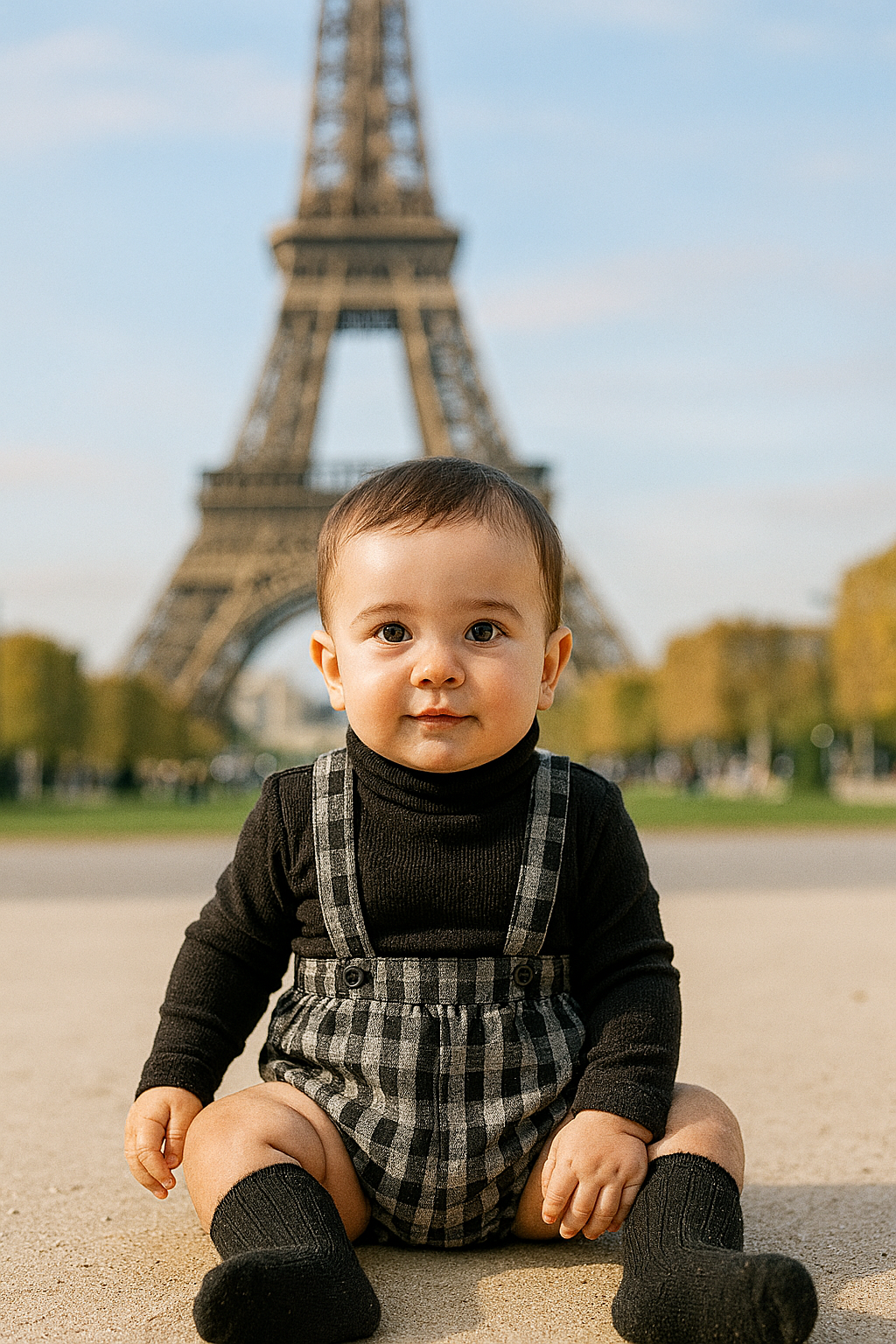 Maniere Boys Plaid Collar Overall - PCOW25 Maniere Boys Plaid Collar Overall - PCOW25