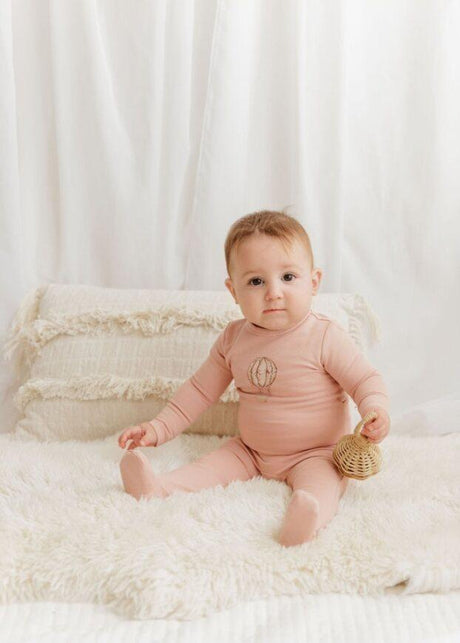 Aurora Baby Boys Girls French Terry Hot Air Balloon Cotton Stretchie - AAW25-006 Aurora Baby Boys Girls French Terry Hot Air Balloon Cotton Stretchie - AAW25-006