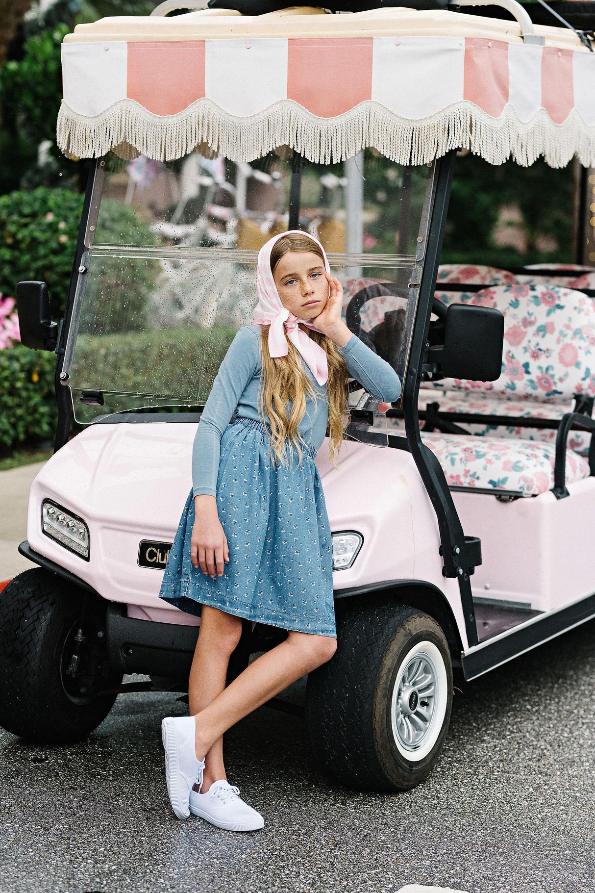 Analogie by Lil Legs Dainty Denim Collection Girls Dainty Denim Long Sleeve T-shirt Tee - DDGLS Analogie by Lil Legs Dainty Denim Collection Girls Dainty Denim Long Sleeve T-shirt Tee - DDGLS