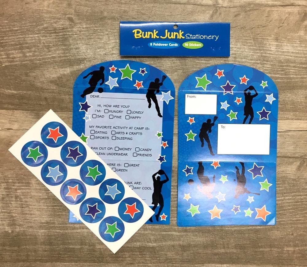 Bunk Junk Silhouette Sport Foldover Stationery Set - BJ807 Bunk Junk Silhouette Sport Foldover Stationery Set - BJ807