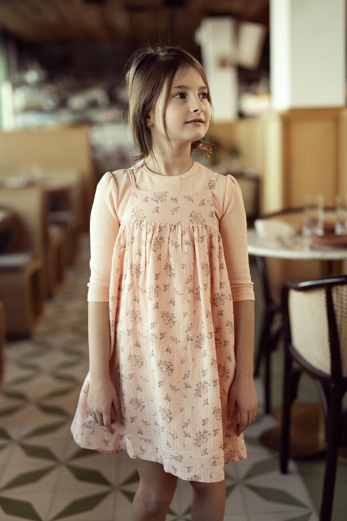 Space Gray Girls Gauze Jumper & Pointelle Shirt Set - SB5CY2568EG Space Gray Girls Gauze Jumper & Pointelle Shirt Set - SB5CY2568EG