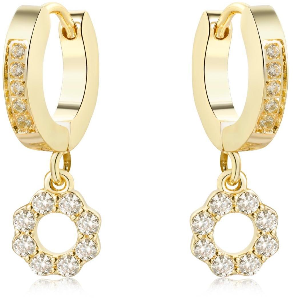 Tiny Gem Girls Open Diamond Circle Huggie Back Earring - TG3042 Tiny Gem Girls Open Diamond Circle Huggie Back Earring - TG3042