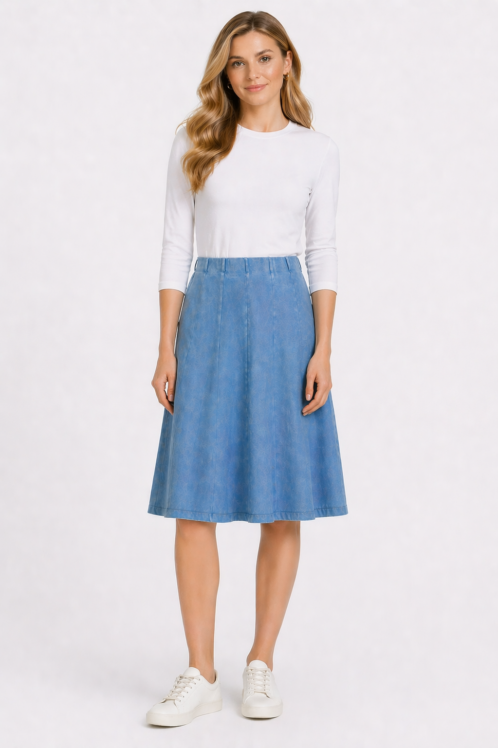 Kiki Riki Womens 25 Inch Stonewash Panel Skater Skirt - 41491 Kiki Riki Womens 25 Inch Stonewash Panel Skater Skirt - 41491