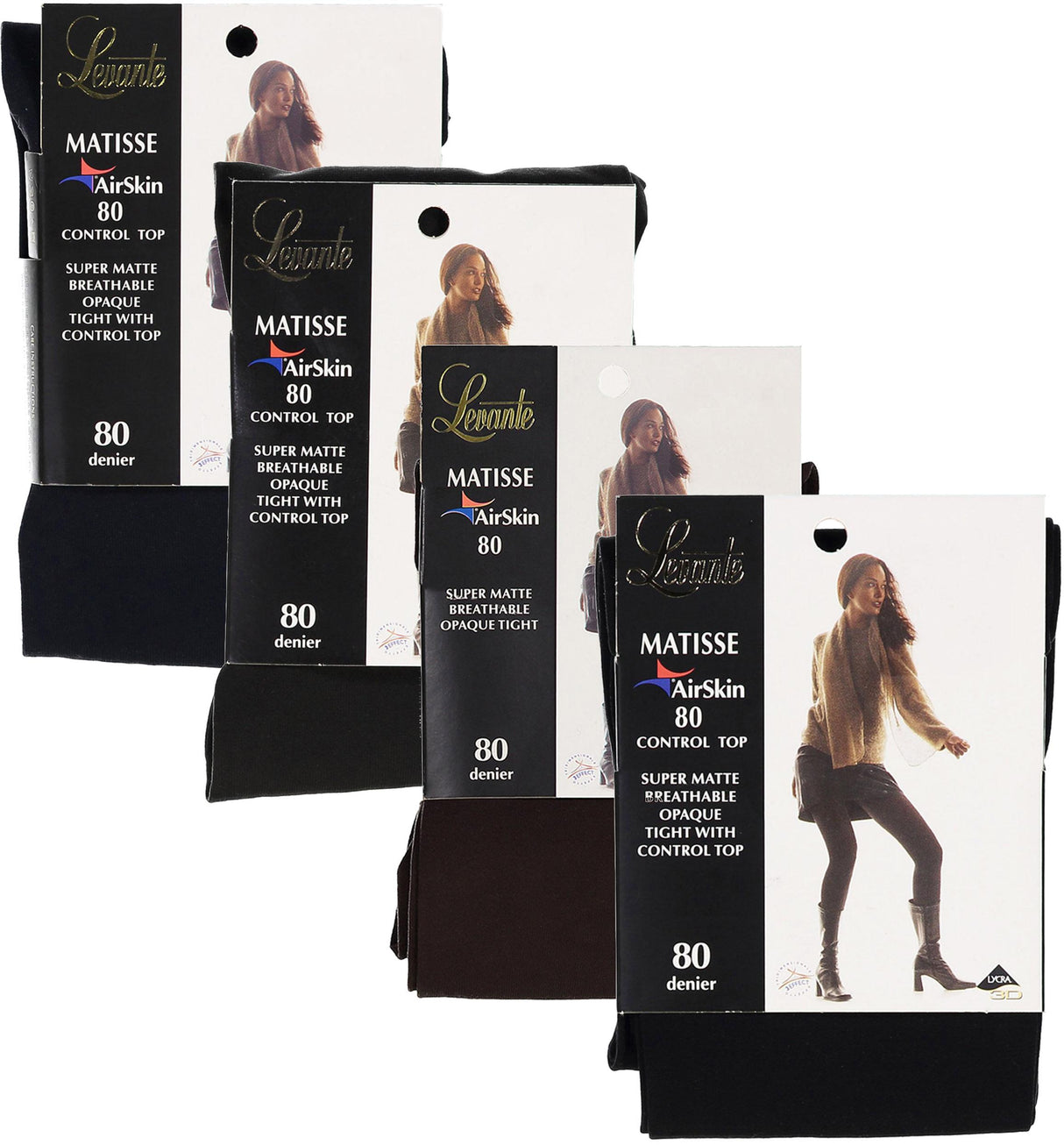 Levante Womens Matisse 80 Denier Airskin Control Top Tights Levante Womens Matisse 80 Denier Airskin Control Top Tights