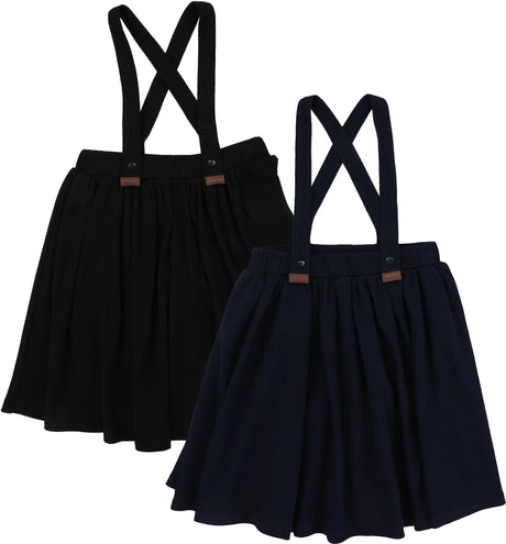 Lil Legs Wardrobe Staple Collection Girls Ribbed Suspender Skirt - RSS Lil Legs Wardrobe Staple Collection Girls Ribbed Suspender Skirt - RSS