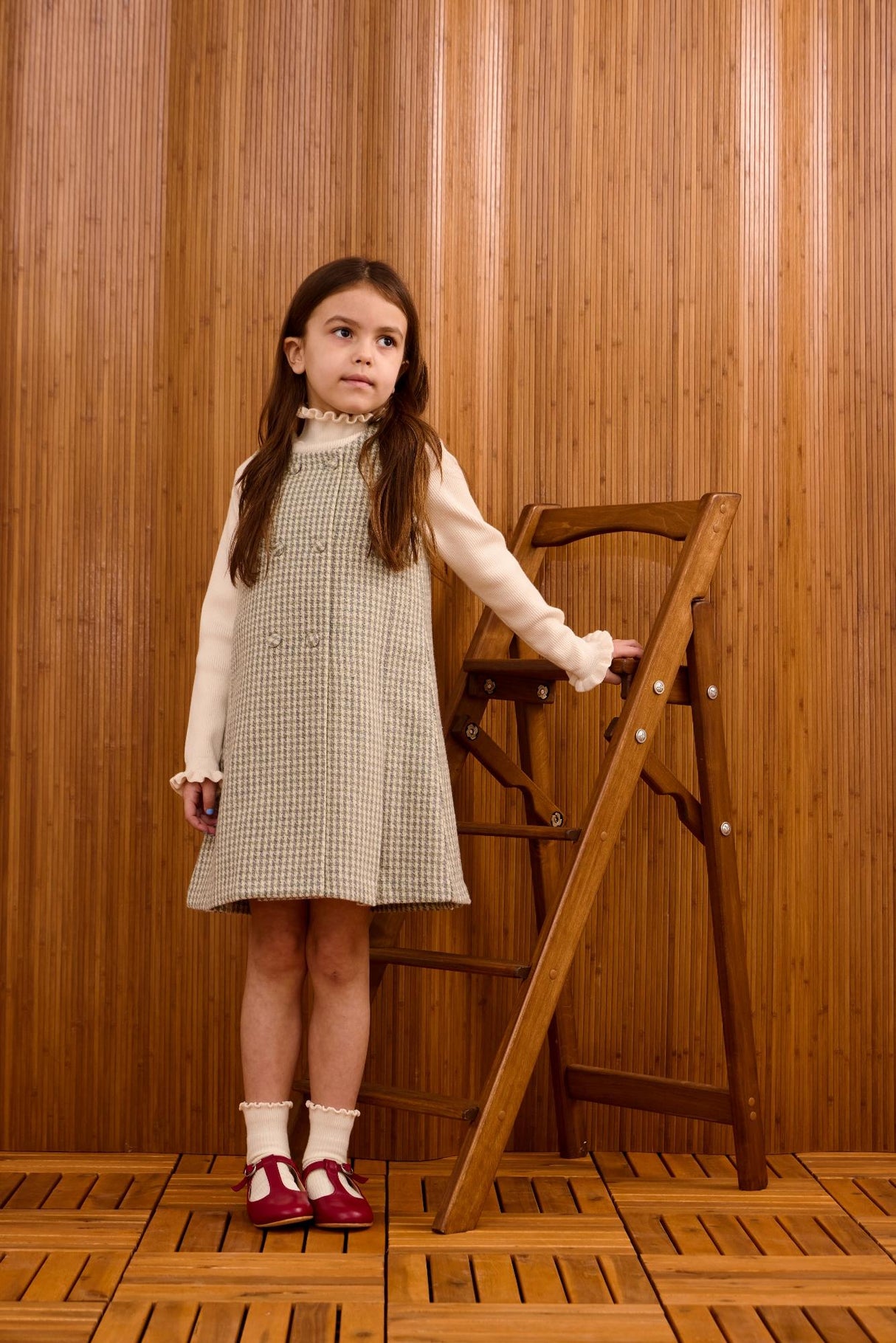 Klai Girls Houndstooth Jumper - TD34110 Klai Girls Houndstooth Jumper - TD34110