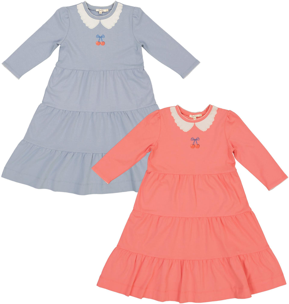 Lola Girls Cherry Printed Tiered Dress - SB6CP7329D Lola Girls Cherry Printed Tiered Dress - SB6CP7329D