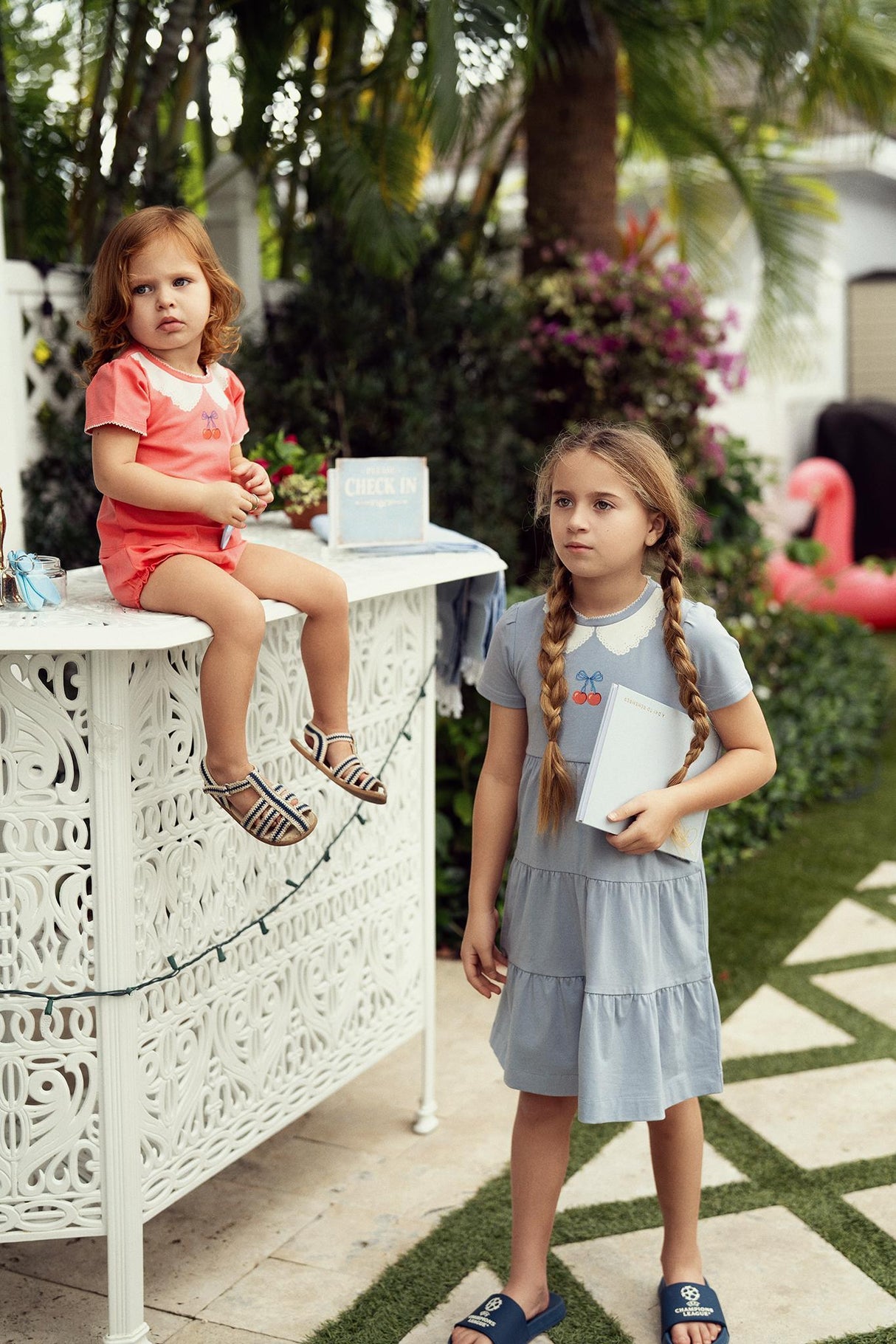 Lola Girls Cherry Printed Tiered Dress - SB6CP7329D Lola Girls Cherry Printed Tiered Dress - SB6CP7329D