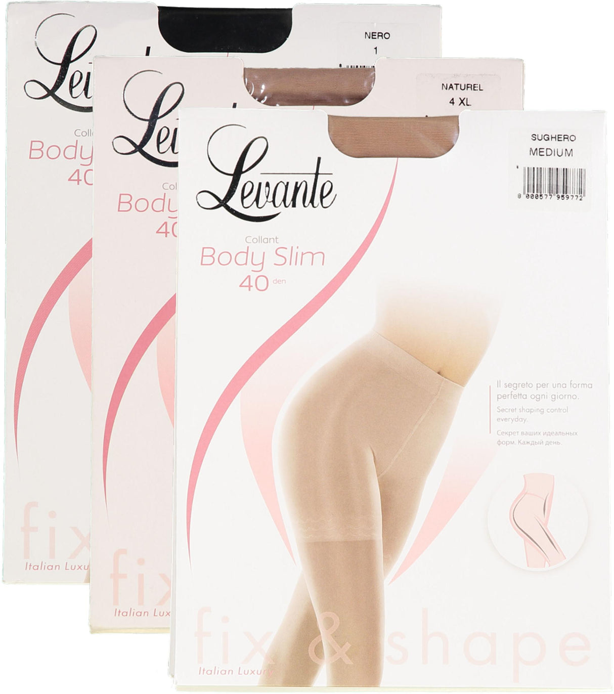 Levante Womens Body Slim 40 Denier Longline Pantyhose Levante Womens Body Slim 40 Denier Longline Pantyhose
