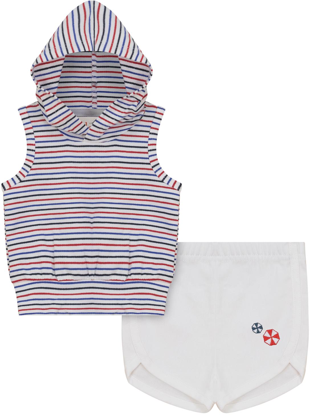 Bondoux Bebe Baby Boys Striped Umbrella Outfit - S25-238TPB Bondoux Bebe Baby Boys Striped Umbrella Outfit - S25-238TPB