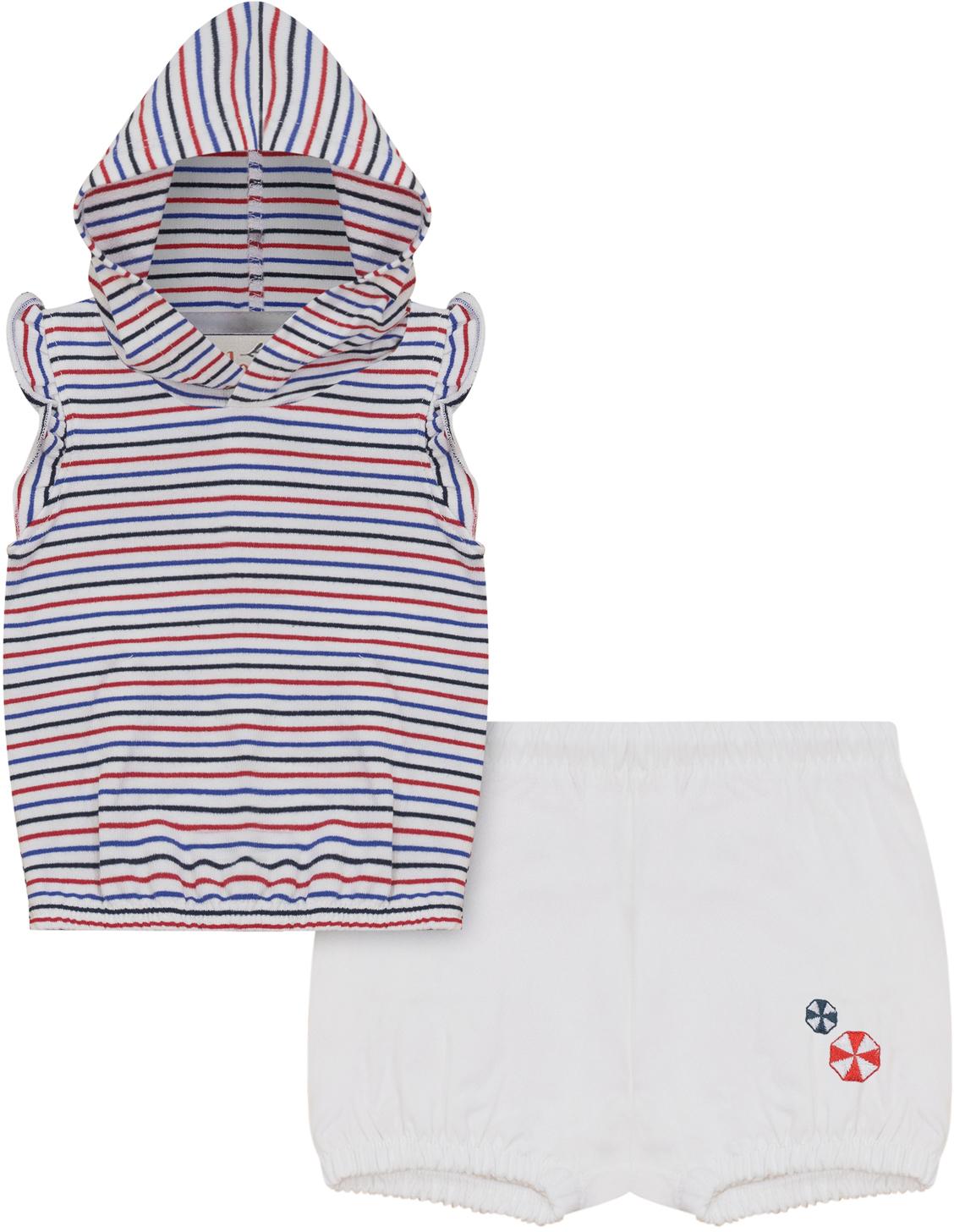 Bondoux Bebe Baby Girls Striped Umbrella Outfit - S25-238TPG Bondoux Bebe Baby Girls Striped Umbrella Outfit - S25-238TPG