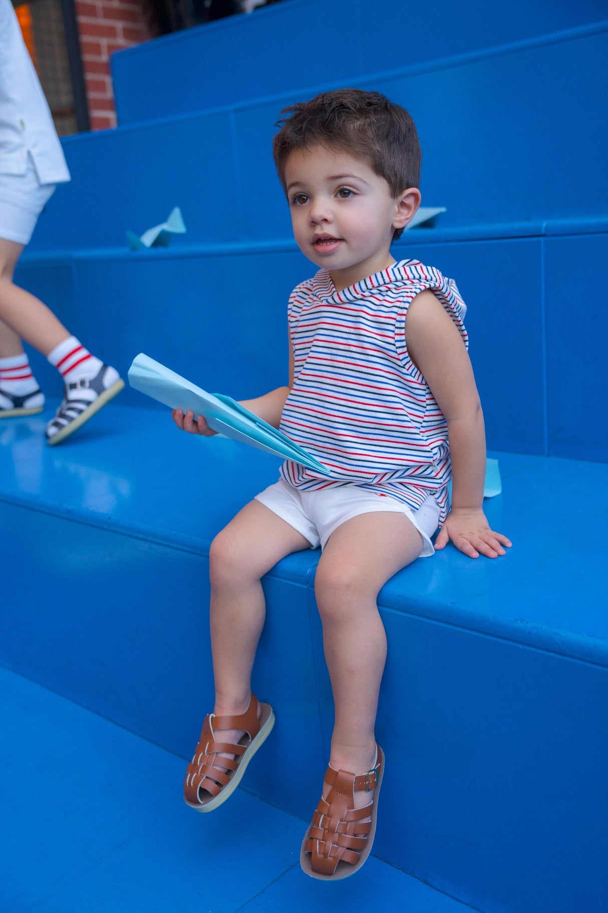 Bondoux Bebe Baby Boys Striped Umbrella Outfit - S25-238TPB Bondoux Bebe Baby Boys Striped Umbrella Outfit - S25-238TPB