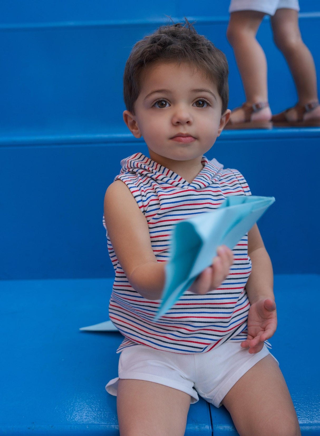 Bondoux Bebe Baby Boys Striped Umbrella Outfit - S25-238TPB Bondoux Bebe Baby Boys Striped Umbrella Outfit - S25-238TPB