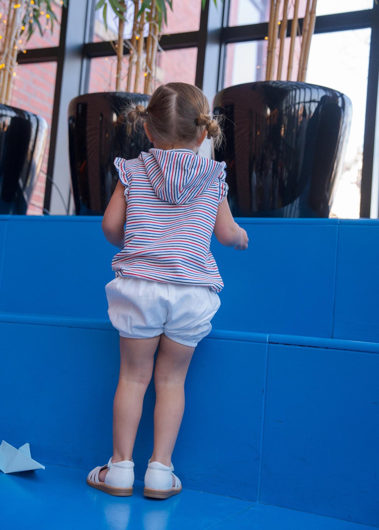 Bondoux Bebe Baby Girls Striped Umbrella Outfit - S25-238TPG Bondoux Bebe Baby Girls Striped Umbrella Outfit - S25-238TPG