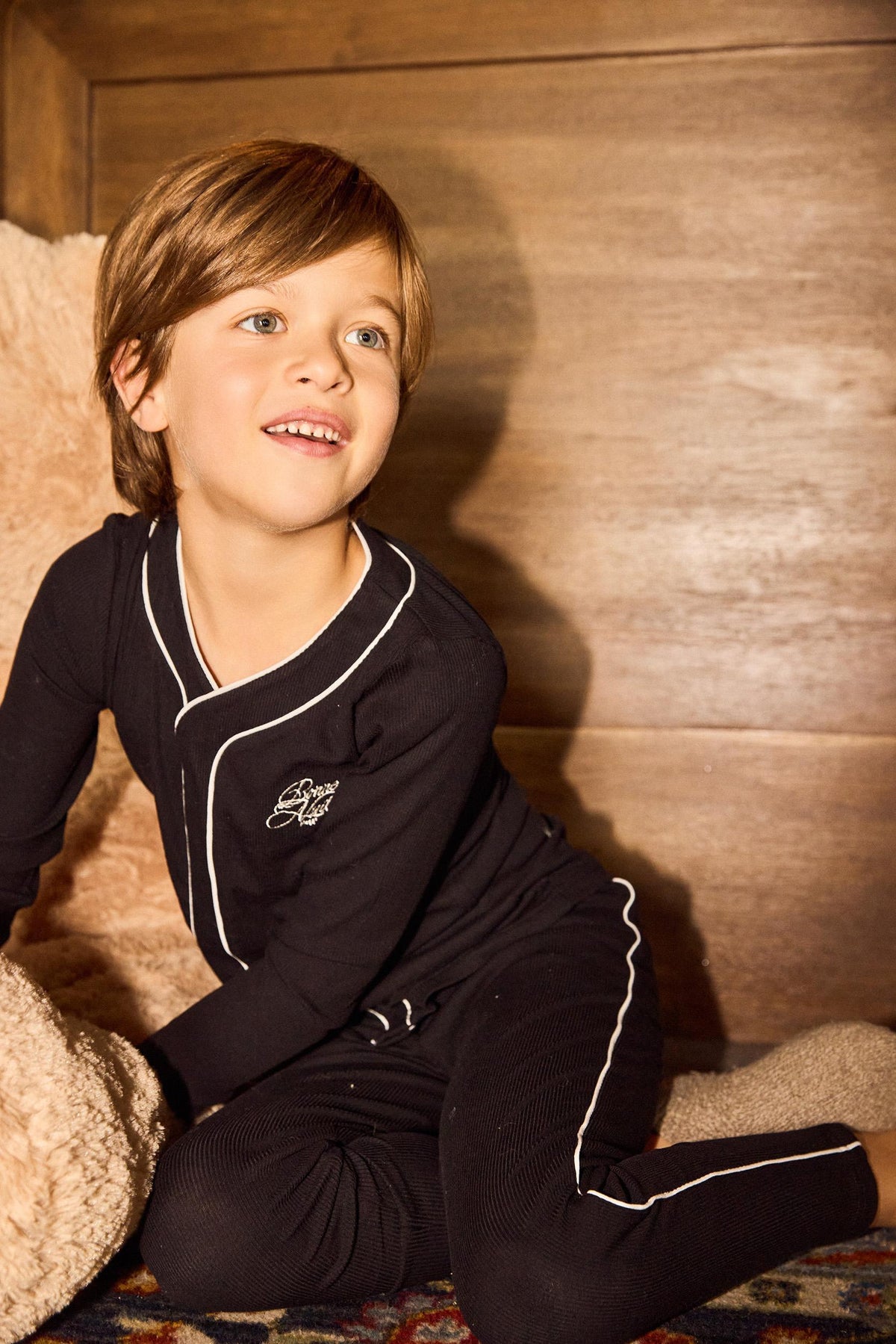 Noggi Boys Girls Button Down Cotton Pajamas - 217014 Noggi Boys Girls Button Down Cotton Pajamas - 217014